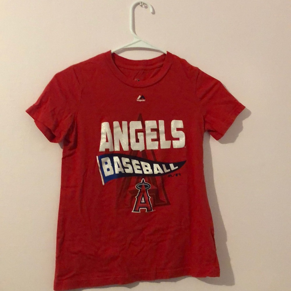 Girls Sparkly Red Angels Tee-Shirt